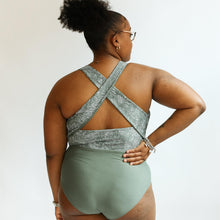Load image into Gallery viewer, One Piece Zip Up Breastfeeding Swimsuit