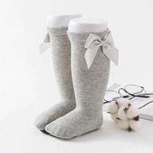Load image into Gallery viewer, New Kids Socks Toddlers Girls Big Bow Knee High Quality Long Soft Autumn Winter 100% Cotton Lace Baby Tube Sock Baby Cotton Knee Socks Warm Big Bow Knot Baby Stockings Stylish Leg Warmer Soft Dance Socks