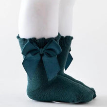 Load image into Gallery viewer, New Kids Socks Toddlers Girls Big Bow Knee High Quality Long Soft Autumn Winter 100% Cotton Lace Baby Tube Sock Baby Cotton Knee Socks Warm Big Bow Knot Baby Stockings Stylish Leg Warmer Soft Dance Socks