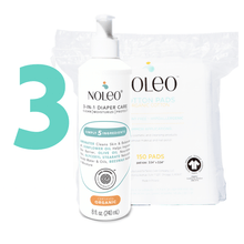 Load image into Gallery viewer, NOLEO DUO: 3-in-1 Diaper Rash Cream & Large Cotton Pads
