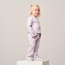 Load image into Gallery viewer, Long Sleeve Ribbed Lettuce Trim Tee - Lilac