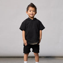 Load image into Gallery viewer, Short Sleeve Hoodie - Black