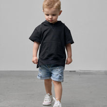Load image into Gallery viewer, Short Sleeve Hoodie - Black
