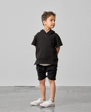 Load image into Gallery viewer, Short Sleeve Hoodie - Black