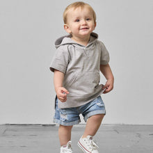 Load image into Gallery viewer, Short Sleeve Hoodie - Grey