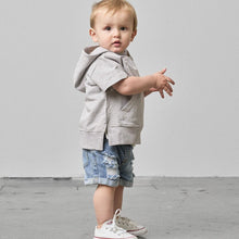 Load image into Gallery viewer, Short Sleeve Hoodie - Grey
