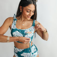 Load image into Gallery viewer, Tie Shoulder Breastfeeding Bikini Swimsuit Top