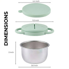 Load image into Gallery viewer, Stainless Steel Snack Cup Set of 2 (Mocha Mousse & Sage Green)