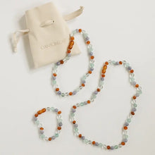 Load image into Gallery viewer, Baltic Sea Amber + Natural Gemstone || Beaded Necklace