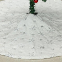 Load image into Gallery viewer, Christmas Tree Decor Snowflake Carpet White Christmas Tree Skirt Fur Skirt For Xmas Decorations Xmas Christmas Decorations For Home