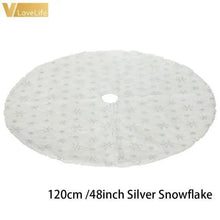 Load image into Gallery viewer, Christmas Tree Decor Snowflake Carpet White Christmas Tree Skirt Fur Skirt For Xmas Decorations Xmas Christmas Decorations For Home