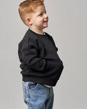 Load image into Gallery viewer, Waffle Hybrid Crewneck - Black