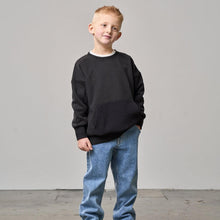 Load image into Gallery viewer, Waffle Hybrid Crewneck - Black