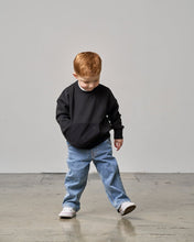 Load image into Gallery viewer, Waffle Hybrid Crewneck - Black