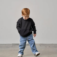Load image into Gallery viewer, Waffle Hybrid Crewneck - Black
