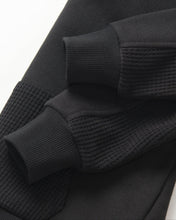 Load image into Gallery viewer, Waffle Hybrid Crewneck - Black