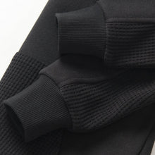Load image into Gallery viewer, Waffle Hybrid Crewneck - Black