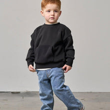 Load image into Gallery viewer, Waffle Hybrid Crewneck - Black