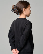 Load image into Gallery viewer, Waffle Hybrid Crewneck - Black