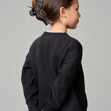 Load image into Gallery viewer, Waffle Hybrid Crewneck - Black