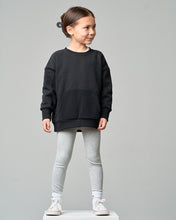 Load image into Gallery viewer, Waffle Hybrid Crewneck - Black