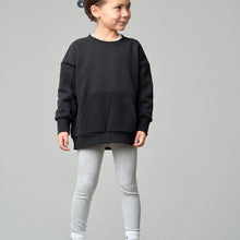Load image into Gallery viewer, Waffle Hybrid Crewneck - Black
