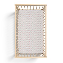 Load image into Gallery viewer, Jersey Knit Polyester Crib Sheet in Woodland Mushroom Meadow