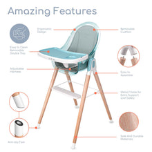 Load image into Gallery viewer, Children of Design 6 in 1 Deluxe High Chair w/cushion