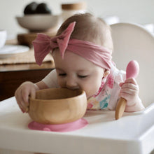 Load image into Gallery viewer, Avanchy Bamboo Suction Baby Bowl + Spoon
