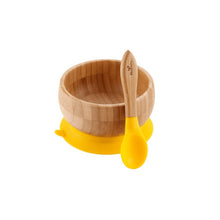 Load image into Gallery viewer, Avanchy Bamboo Suction Baby Bowl + Spoon