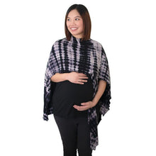 Load image into Gallery viewer, Open Nursing Shawl - Midnight Shibori