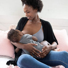 Load image into Gallery viewer, Open Nursing Shawl - Midnight Shibori