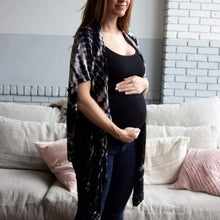 Load image into Gallery viewer, Open Nursing Shawl - Midnight Shibori