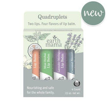 Load image into Gallery viewer, Earth Mama Quadruplets Lip Balm (4 pack)