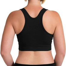Load image into Gallery viewer, French Terry Racerback Nursing Sleep Busty Bra for Maternity - Black