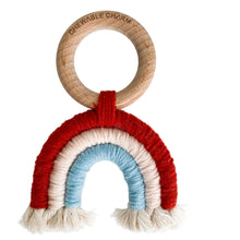 Load image into Gallery viewer, Chewable Charm Macrame Rainbow Teether