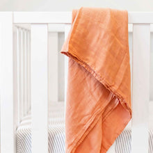 Load image into Gallery viewer, Dolly Lana Bamboo Muslin Baby Swaddle - Burnt Orange
