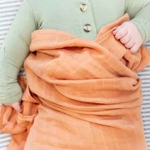 Load image into Gallery viewer, Dolly Lana Bamboo Muslin Baby Swaddle - Burnt Orange