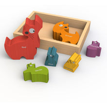 Load image into Gallery viewer, Bilingual Colors Cat Family Puzzle