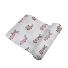 Load image into Gallery viewer, Powder Pink Bunnies Swaddle