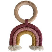 Load image into Gallery viewer, Chewable Charm Macrame Rainbow Teether