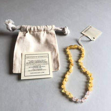 Load image into Gallery viewer, CanyonLeaf Raw Honey Amber + Rose Quartz