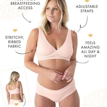 Load image into Gallery viewer, Sublime Adjustable Crossover Nursing Bra for Breastfeeding - Soft Pink