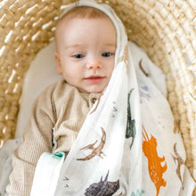 Load image into Gallery viewer, Dolly Lana Muslin Swaddle - Dinos