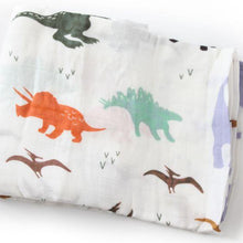 Load image into Gallery viewer, Dolly Lana Muslin Swaddle - Dinos