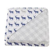 Newcastle Blue Deer & Glacier Grey Blanket