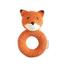 Load image into Gallery viewer, Cheengoo Animal Ring Hand Crocheted Rattle