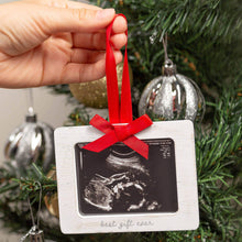 Load image into Gallery viewer, Best Gift Ever Sonogram Holiday Picture Frame Ornament