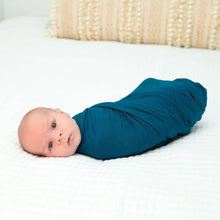 Load image into Gallery viewer, Dolly Lana Ribbed Knit Swaddle - Jewel Blue
