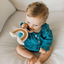 Load image into Gallery viewer, Chewable Charm Macrame Rainbow Teether